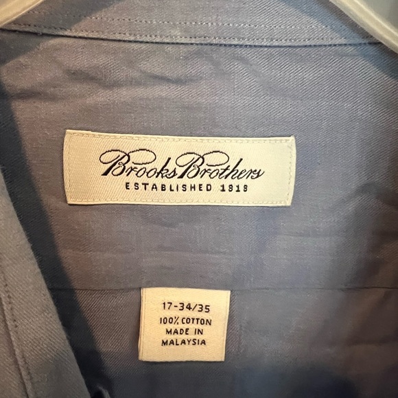 Brooks Brothers Classic Blue Button-Up Shirt - Picture 2 of 3